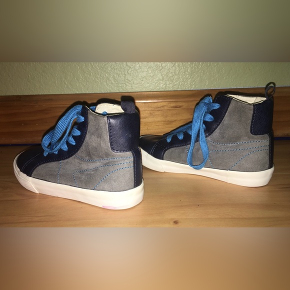 Kids GAP Blue High Top Sneakers 9 - Picture 4 of 12